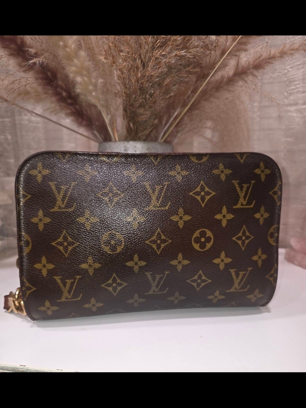 Louis Vuitton Monogram Canvas Orsay Clutch Authentic